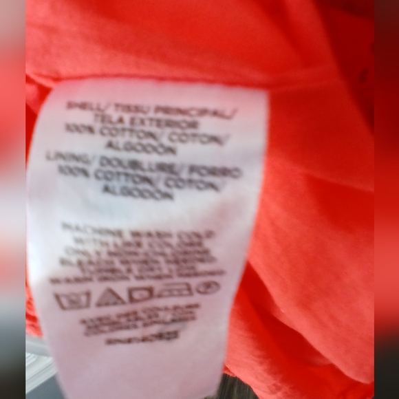 Orange Eyelet Button-down Dress Size Medium Cottagecore Boho Fairy Festival - Picture 5 of 6